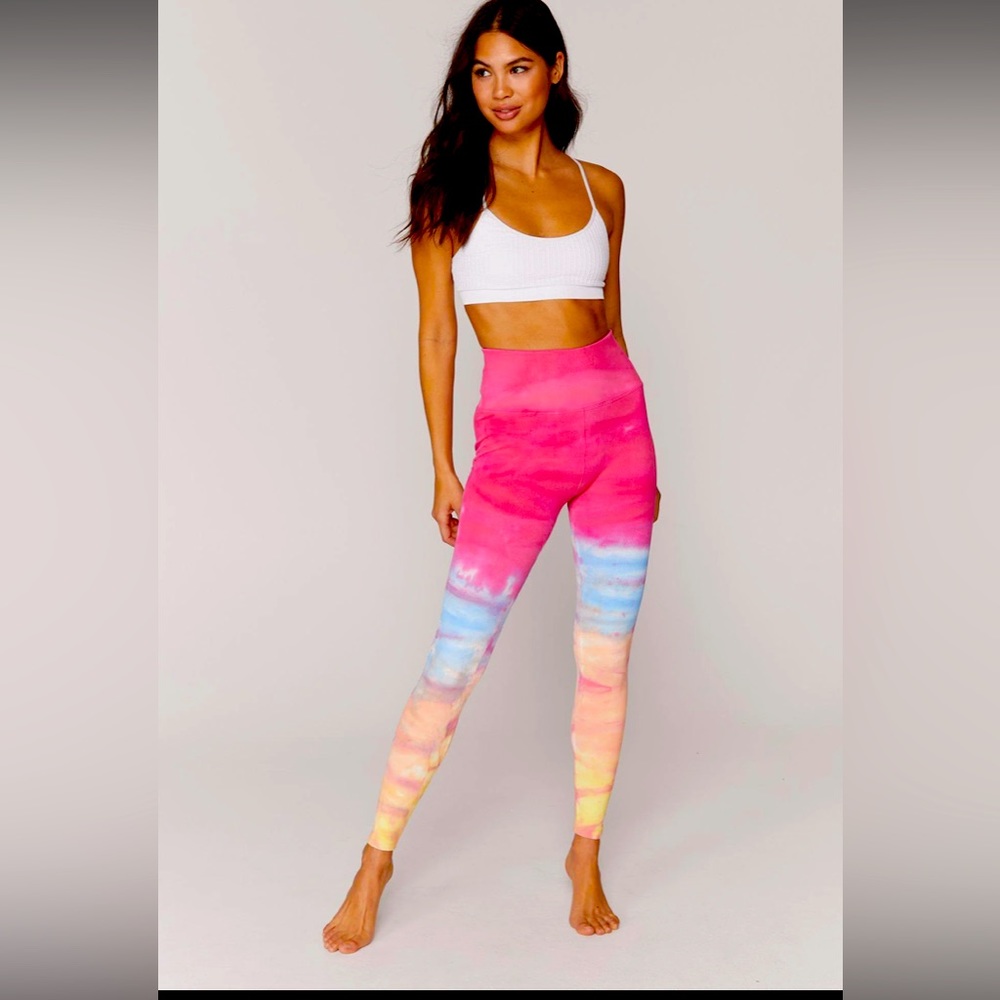 Spiritual Gangster - Self Love Dip Dye Legging in Sunrise - XS/S